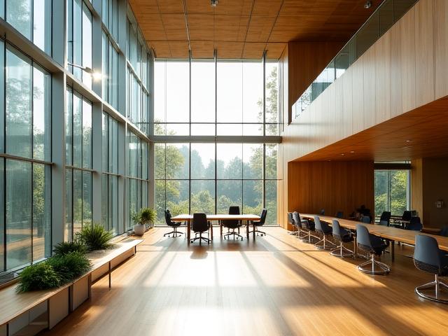 最新のエコ技術を導入したオフィスビル